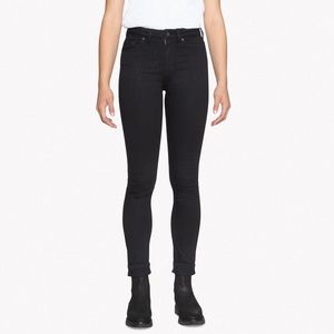Naked & Famous Black Power Stretch Cropped Skinny Jeans